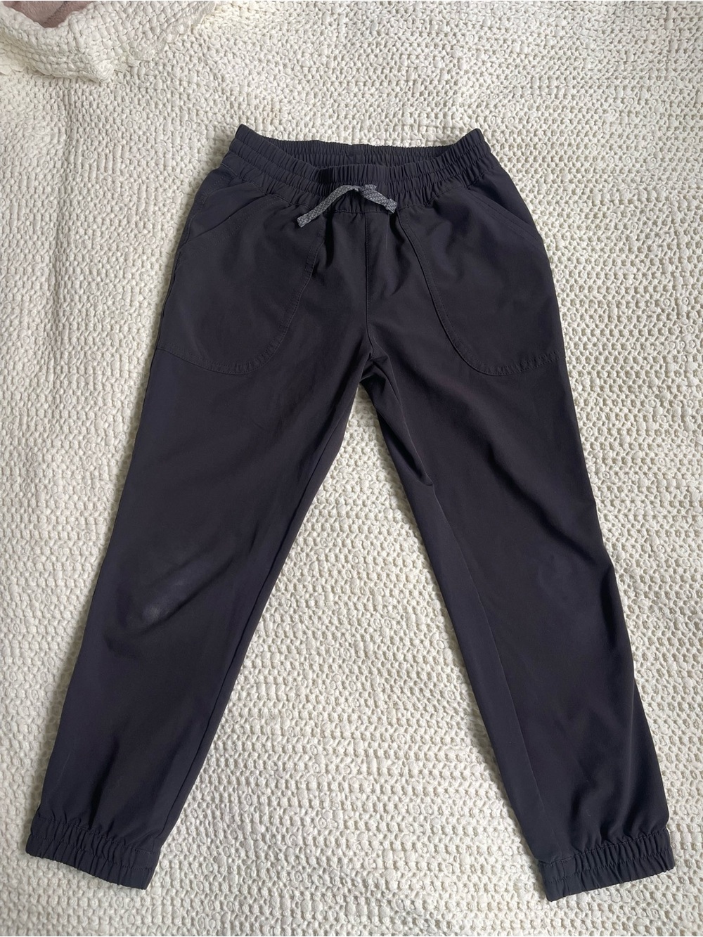 Patagonia Black Kids Drawstring Joggers Boys S 7/8